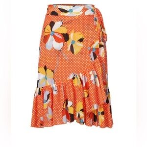 Floral Orange Wrap Kite Flora Skirt